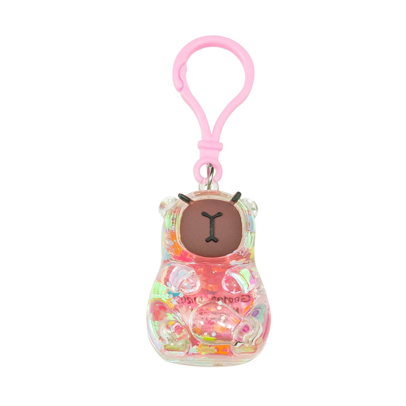 Capybara Shimmer Shake Backpack Buddy Keychain