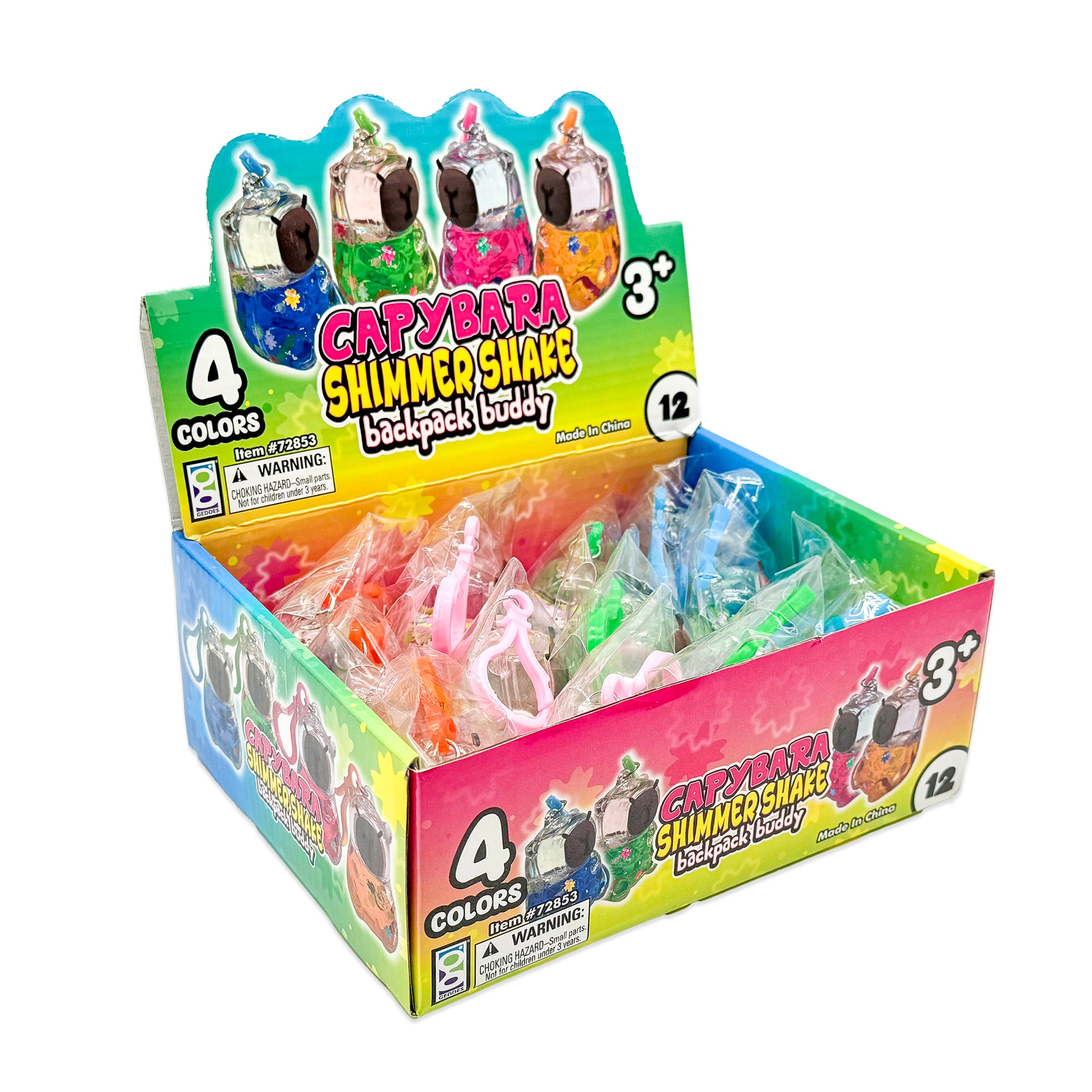 Capybara Shimmer Shake Backpack Buddy Keychain