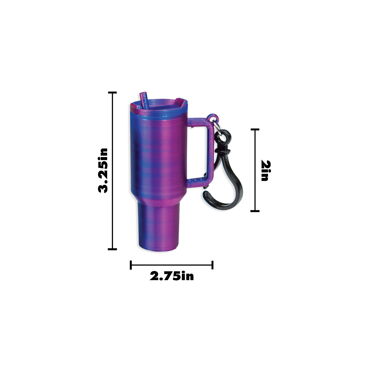 3D Printed Tumbler Holder Keychain