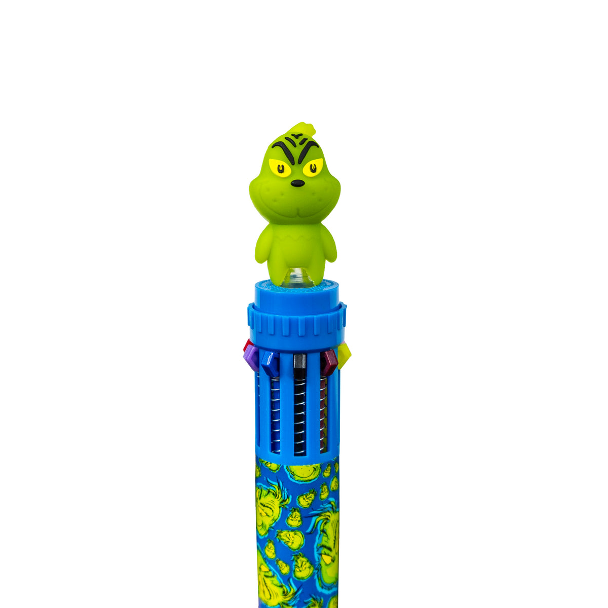 Dr. Seuss™ Grinch 10-color pen featuring the Grinch character topper.