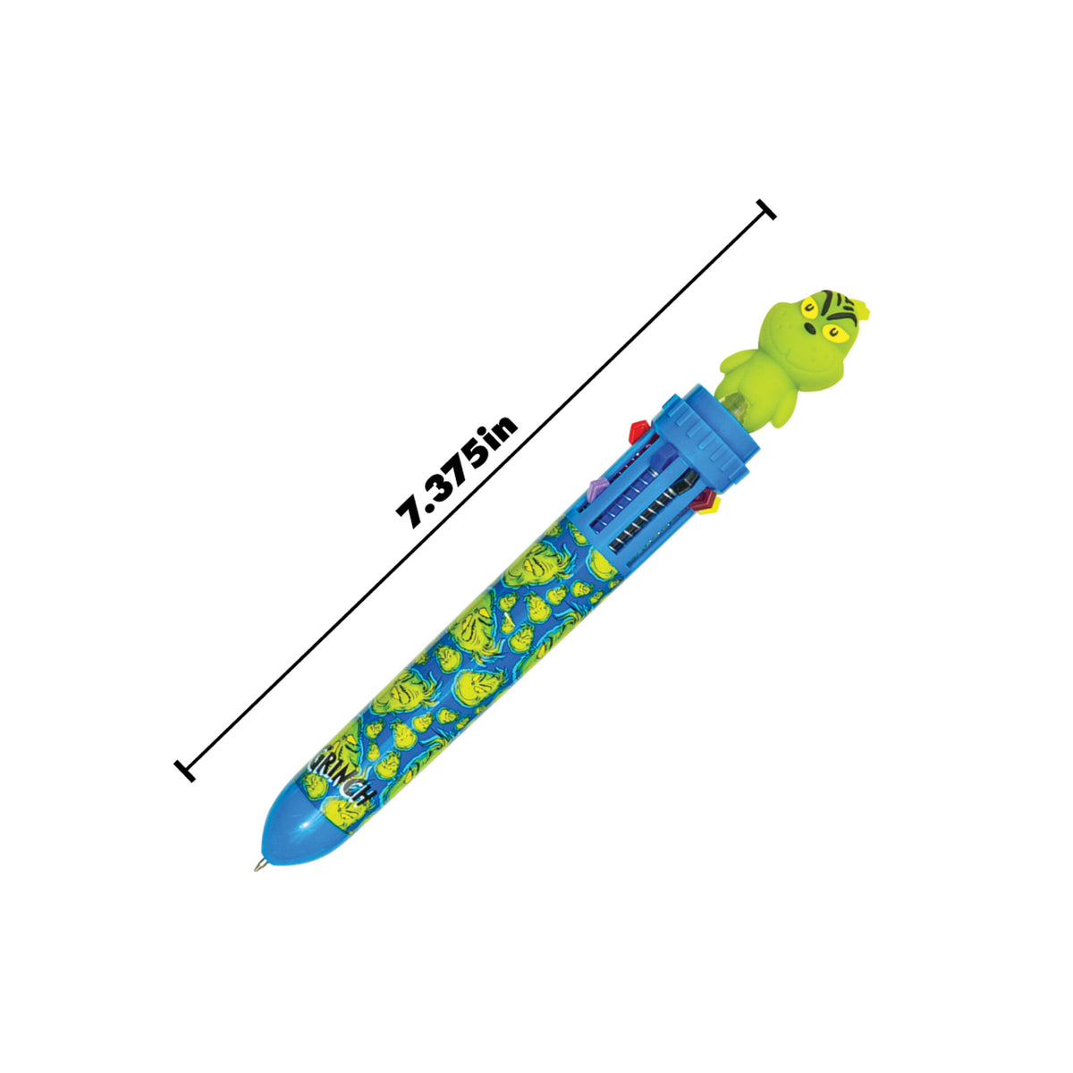 Dr. Seuss™ Grinch 10-color Pen with Laser Cut Topper - 12 per Display