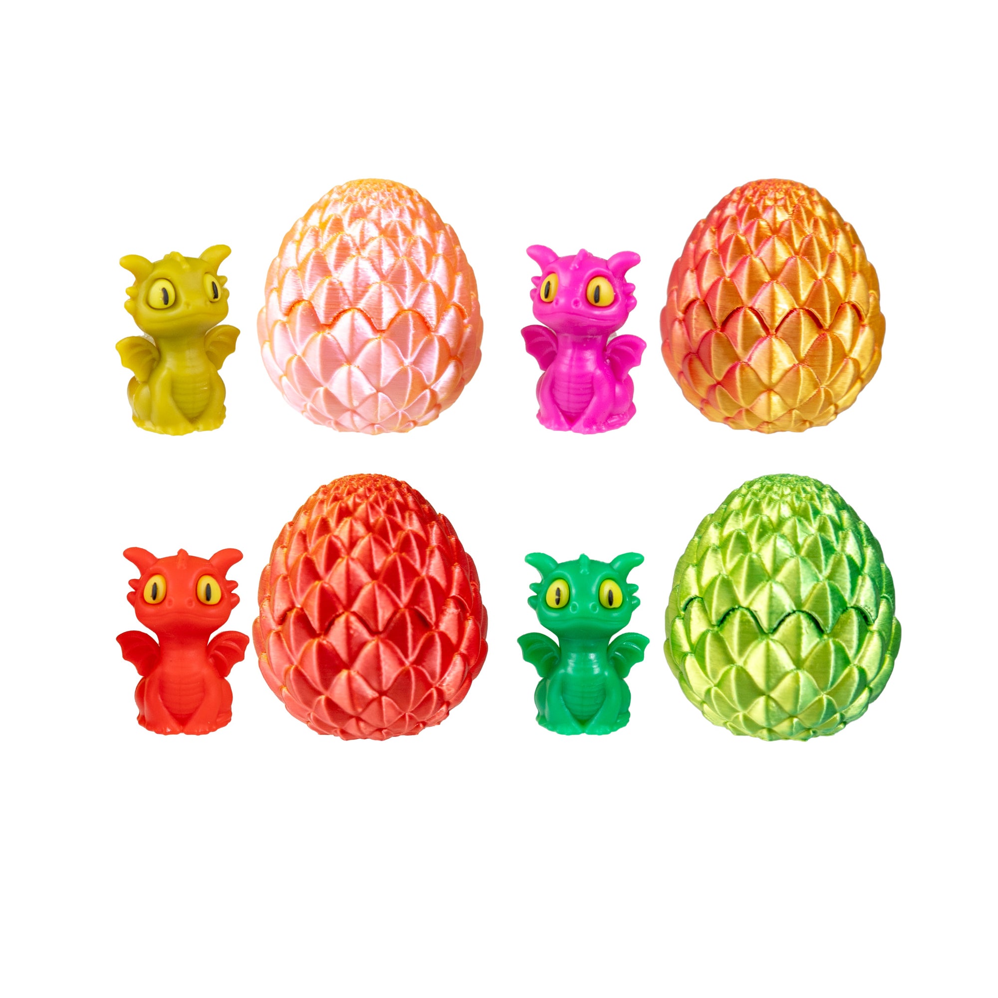 3D Printed Dragon Hatch Egg with Baby Dragon Eraser