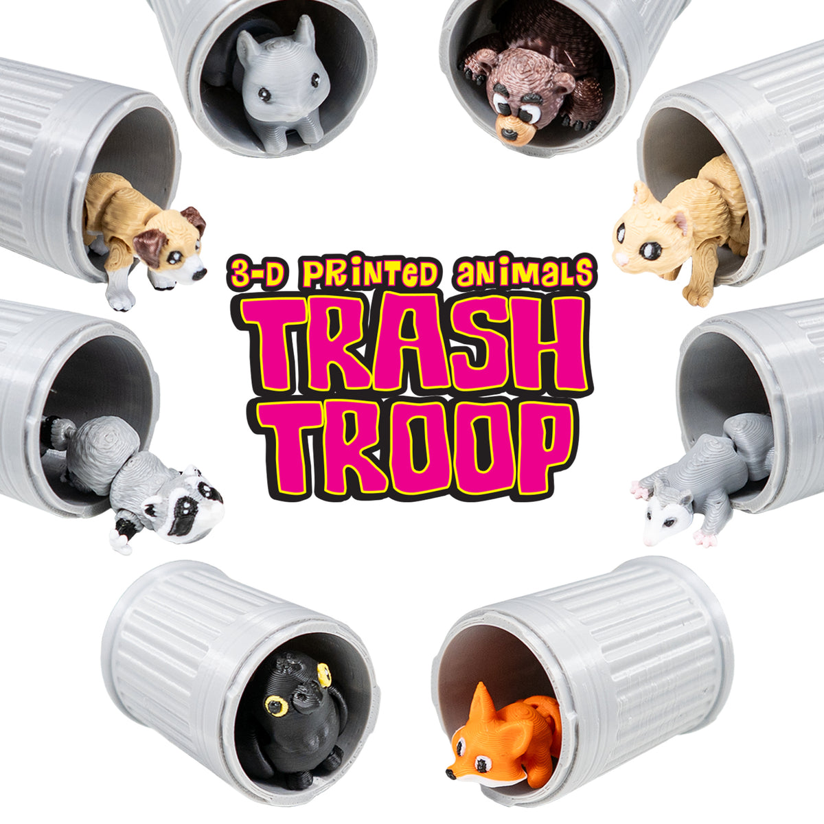 Trash Troop 3D Printed Animals