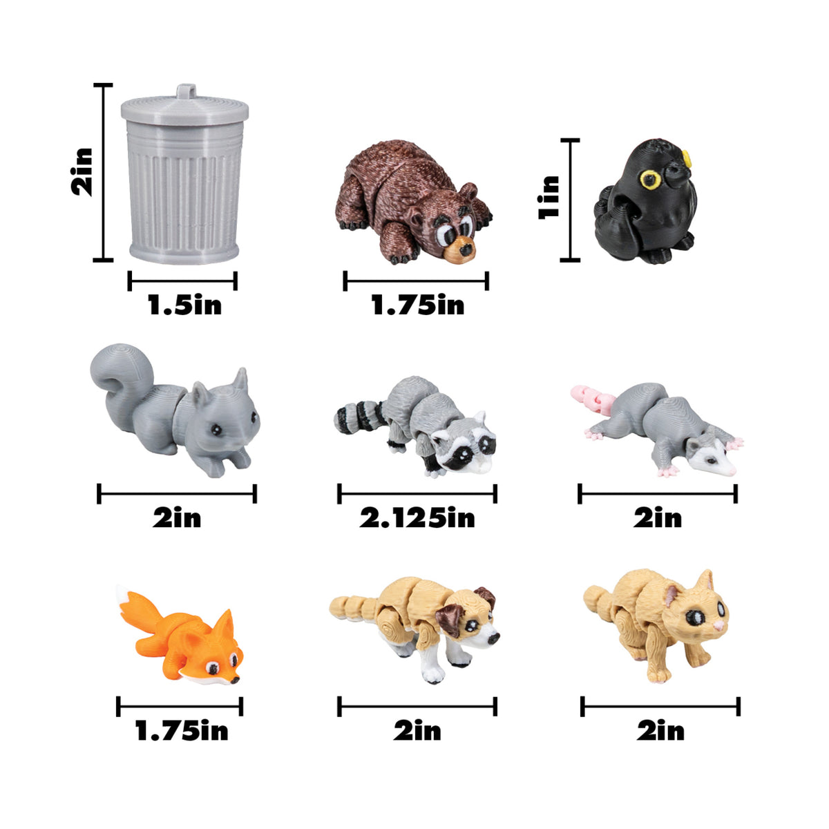 Trash Troop 3D Printed Animals
