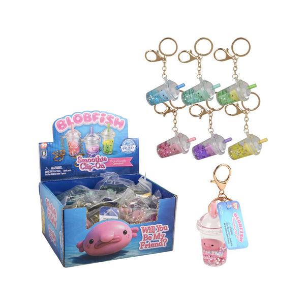 Blobfish Smoothie Clip-on Backpack Buddy Keychain