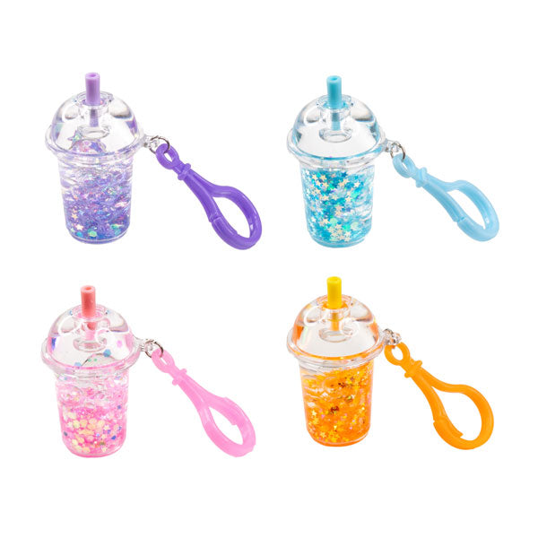 Boba Tea Shimmer Shake Keychain - 24 per display
