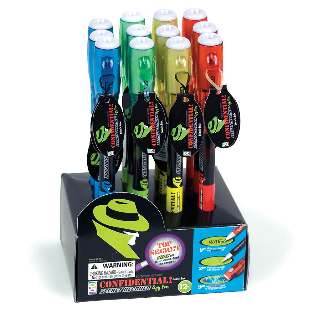 Secret Code Message Pen Cool Pens: Confidential Secret Decoder Spy Pens
