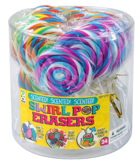 Scented Swirl Pop Erasers