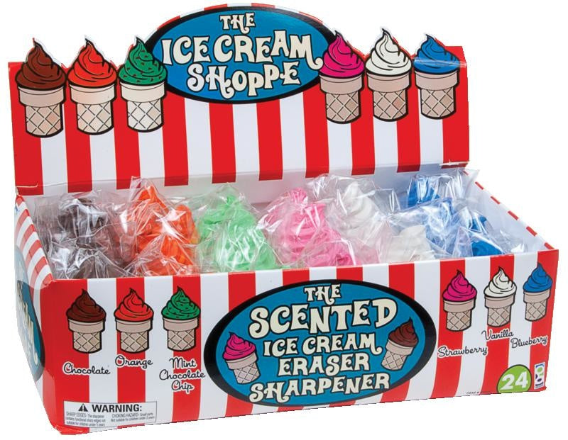 Ice Cream Shoppe Scented Sharpeners and Erasers