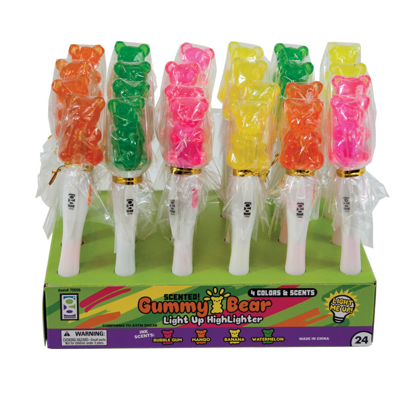 Scented Gummy Bear Light-Up Highlighters