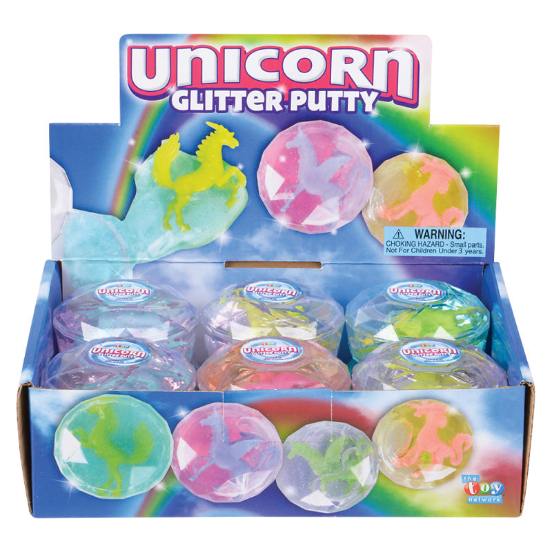 Travelwant Rainbow Putty Slime Kit Neon Glitter Colors Unicorn Colors  Glitter Putty Crystal Clear Slime Fidget Toy Squishy & Stretchy 