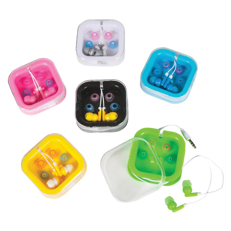 Colored Earbuds with Case