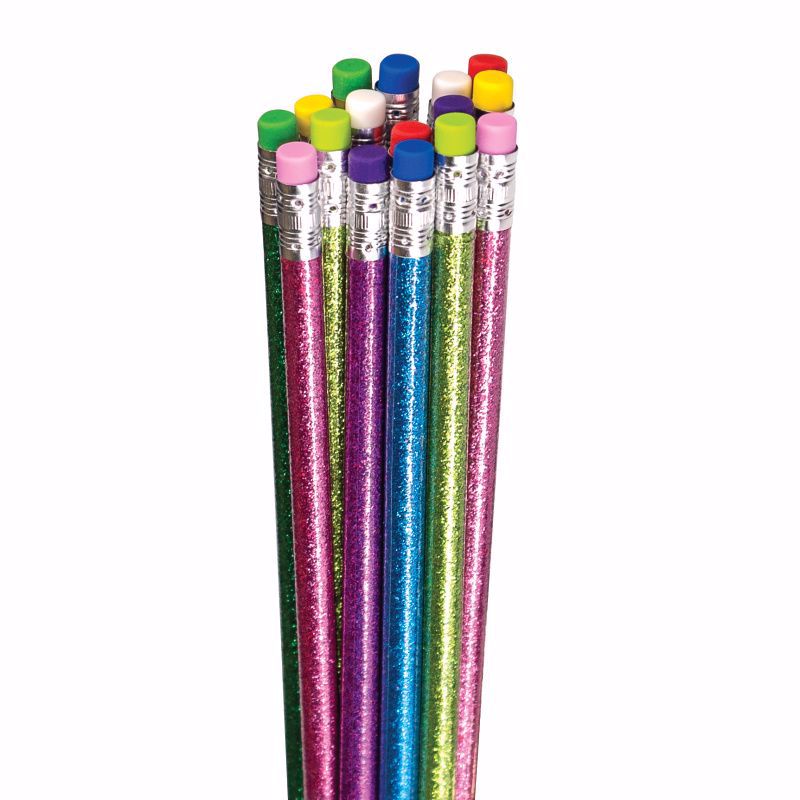 Back to School EXISTENTIAL GLITTER PENCILS Set. Coloured Pencil